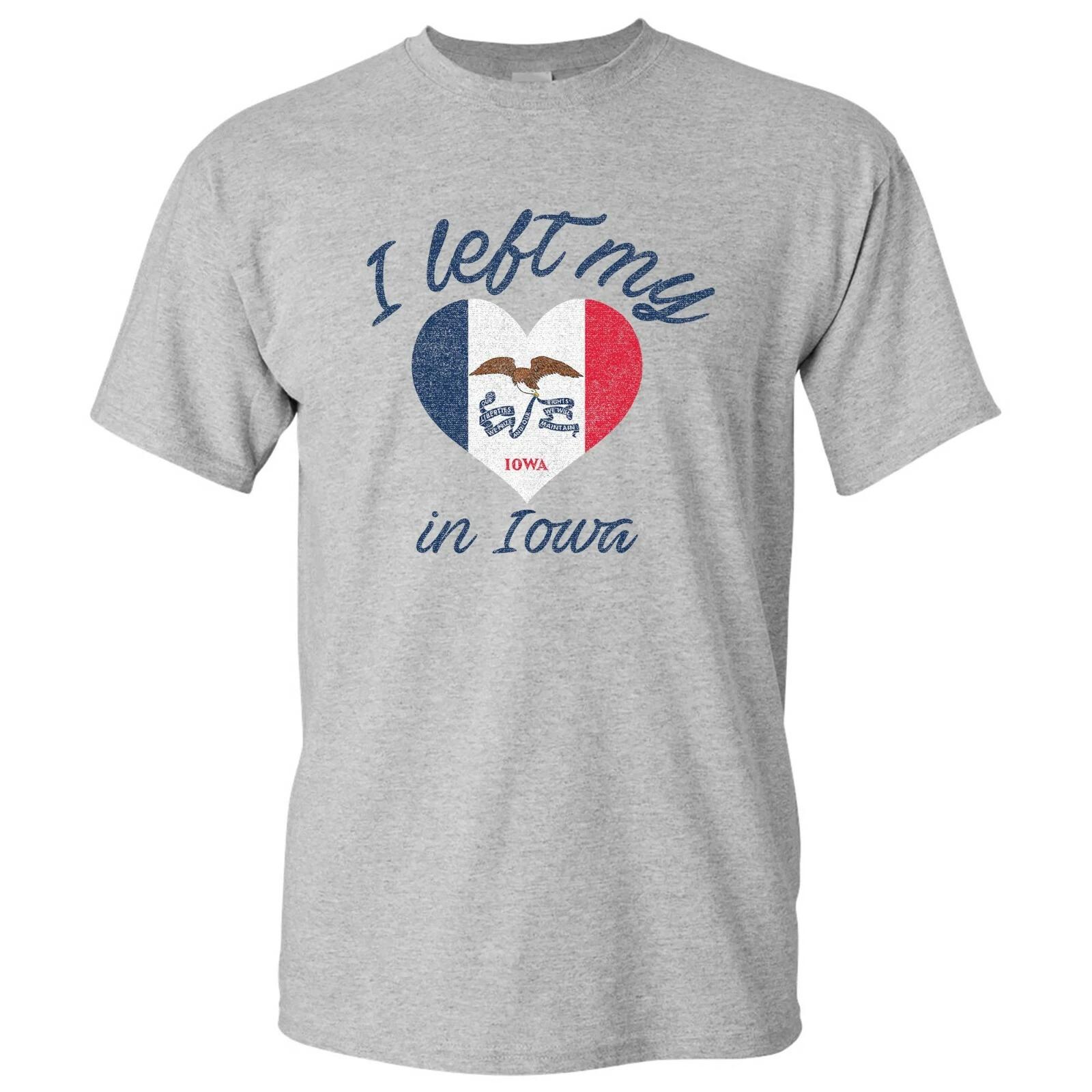 

I Left My Heart In Iowa- Hometown Pride T-Shirt - Sport Grey S