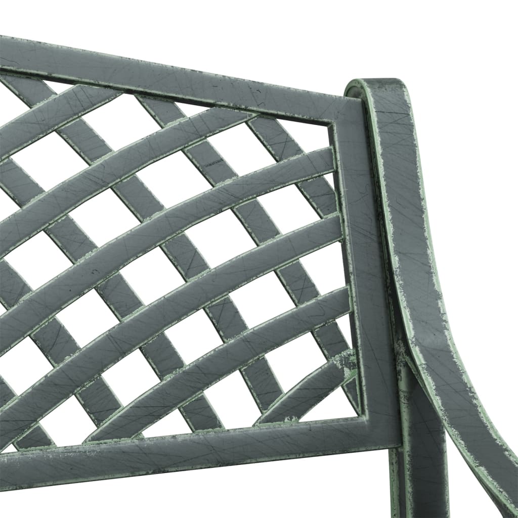 Vidaxl Garden Bench, 102 Cm, Cast Aluminum, Green
