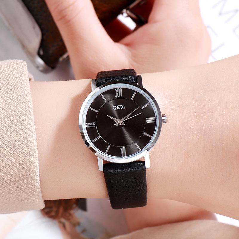 

GEDI Часы женские повседневные с римскими цифрами - Модный ретро-стиль, Универсальные для студенческих трендов.