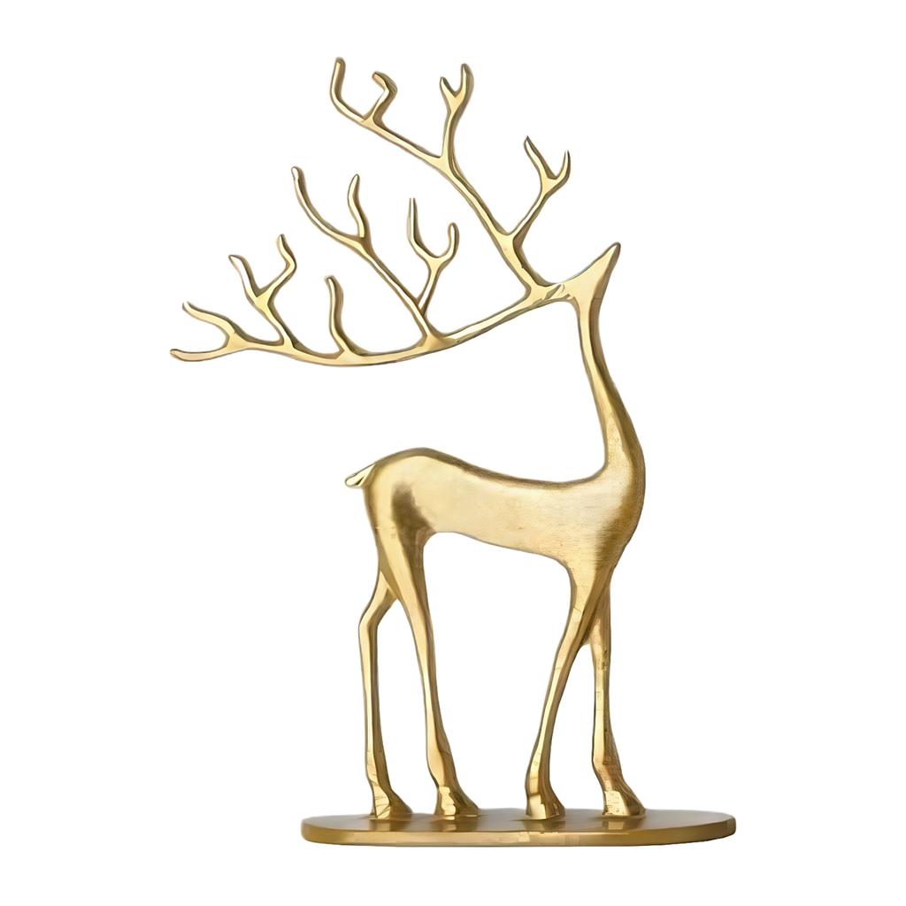 Christmas Reindeer Decor Resin Xmas Figurines Modern Christmas Decor Reindeer Figurine Elk Statue Elegant Indoor Holiday Decor