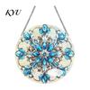 Transparent Christmas Tree Ornaments 2D Acrylic Hanging Ornaments, Stained Glass Style Snowman Santa Snowflake Indoor Party Supplies Window