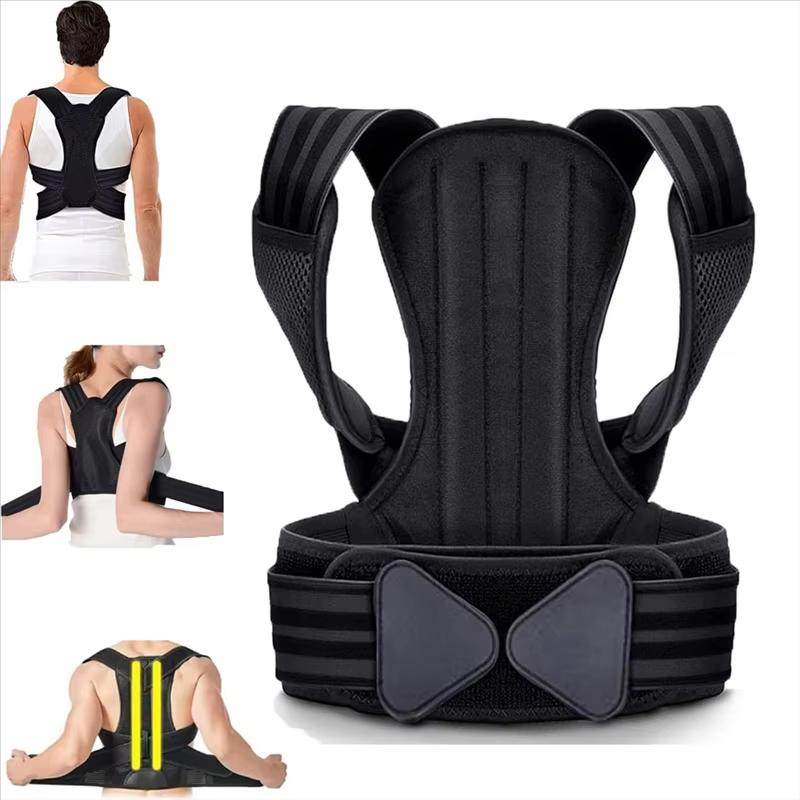 

,Мгновенный ,Корректор осанки спины , Регулируемый пояс для осанки спины S,M,L,XL чёрный