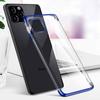 Coque de Protection - PROSHOP - iPhone 12 Pro Max - Souple - Gel Silicone - Chromé Bleu
