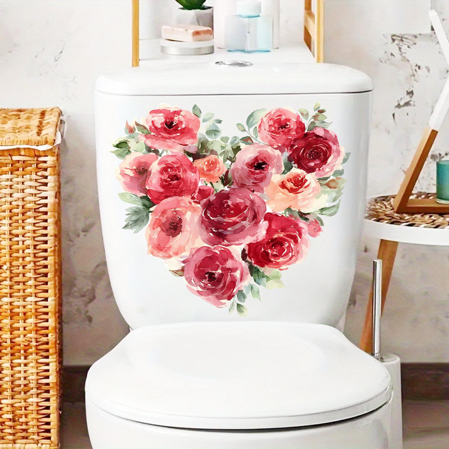 

Valentine‘s Day Roses and Hearts Wall Sticker Self-Adhesive Removable for Bedroom Living Room Study Home Decor 29x29cm