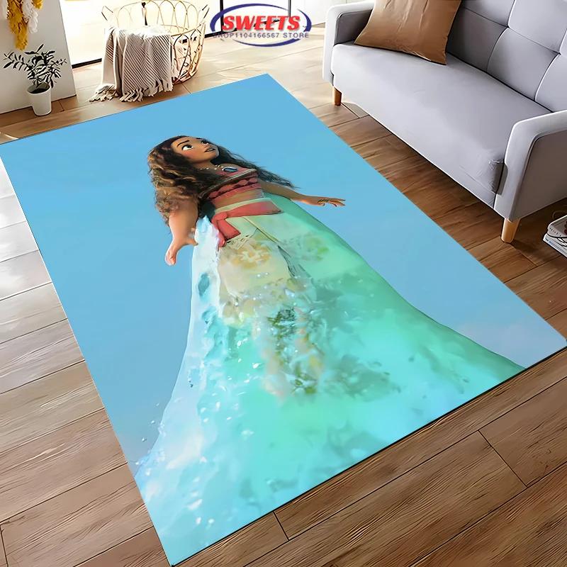 Disney Moana Cartoon Carpet New Release! Bedroom Living Room Bed Mat, Non-slip Exquisite Home Decor, Durable Washable Rug