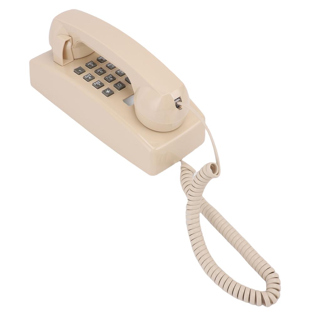 Retro Wall Phone Easy To Use 3 Levels Volume Wall Mounted Landline Telephone for Home Desk