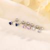 Minimalist Tiny Heart Cartilage Earring Screw Back Studs Small Delicate Jewelry For Women