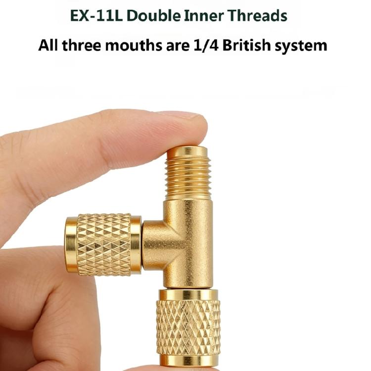 Valvole di Connessione Tripla in Ottone Ingegnerizzate con Precisione Adattatore per Manometro del Vuoto Robusto e Durevole per Strumenti a Vuoto