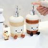 450ml Soap Dispenser Cartoon Coconut Lotion Bottle Creative Hand Washing Liquid Bath Gel for Household Toilet Ceramic Sub Bottle