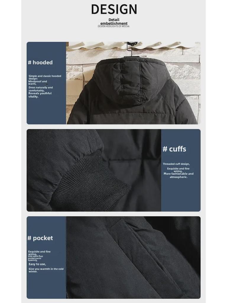 Men's Winter Cotton Three-Piece Suit: Thickened Coat with Plus Velvet Sweater, 2020 Autumn/Winter Edition