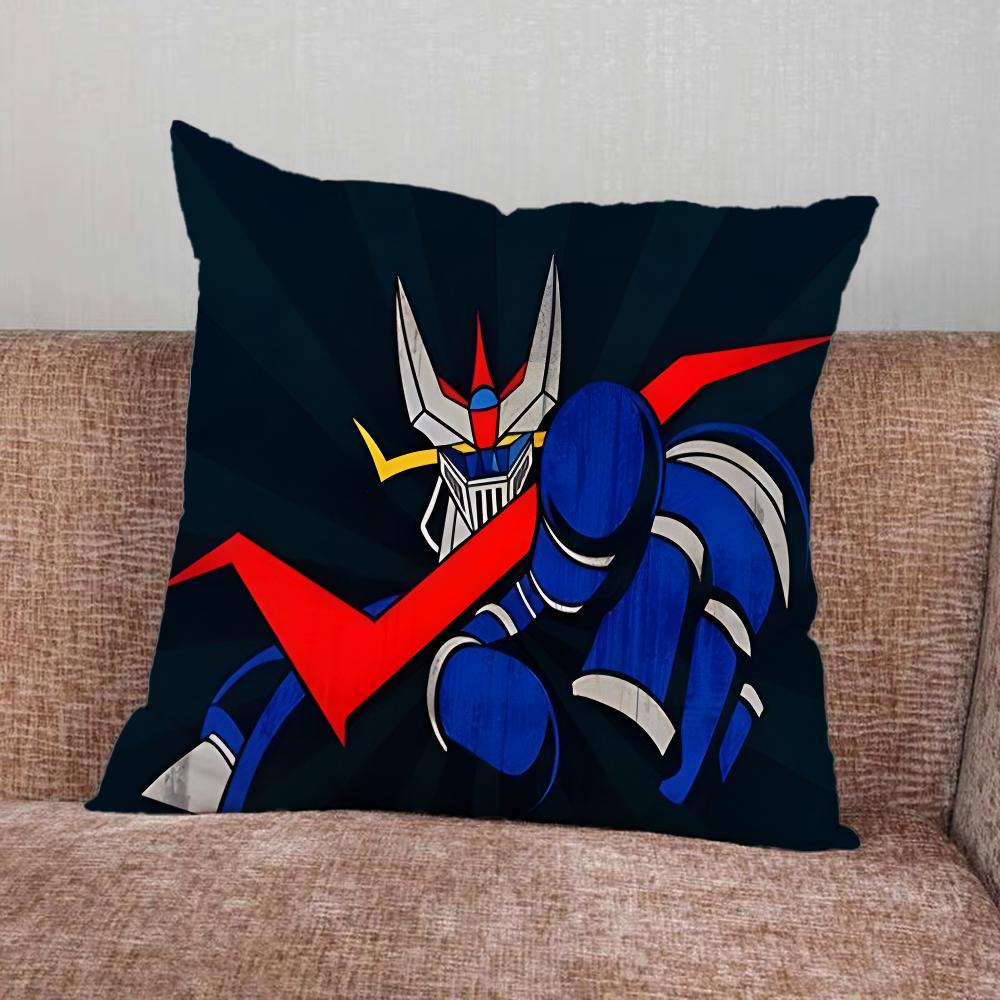 M-Mazinger Z Robot Pillow Case For Home Bedroom Car Office Decoration Living Room Sofa Cushion Cover Suitable