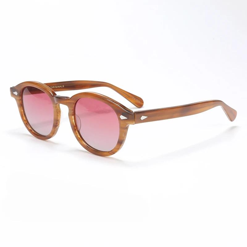 Johnny Depp Polarized Sunglasses Men Sun Glasses Woman Luxury Brand Vintage Acetate Frame Goggles