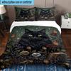 Cosmic Cat Dreamscape 3pcs Bedding,Including 1pc Duvet Cover And 2pcs Pillowcases Perfect for Christmas,Ideal for Bedroom, Dormitory