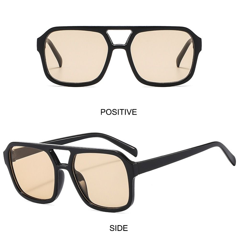 Vintage Ins Style Square Aviation Sunglasses UV400 Protection Black Shades 70 Glasses for Women & Men