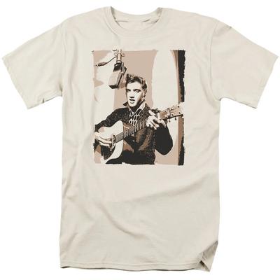 Elvis Presley Sepia Studio Herren T-Shirt Creme