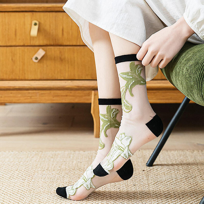 Maison de Flower See-Through Socks 2-Pack Set mustard