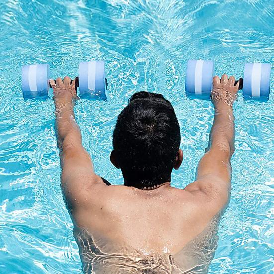 Water Dumbbell High Density EVA Foam Pool Weight Women Water Aerobic Weight Loss Floating Exercise Dumbbell Aqua Fitness Barbell