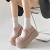 Platform Thick Bottom JK Women Mary Jane Shoes Elegant Buckle Dress Spring Autumn Single Footwear