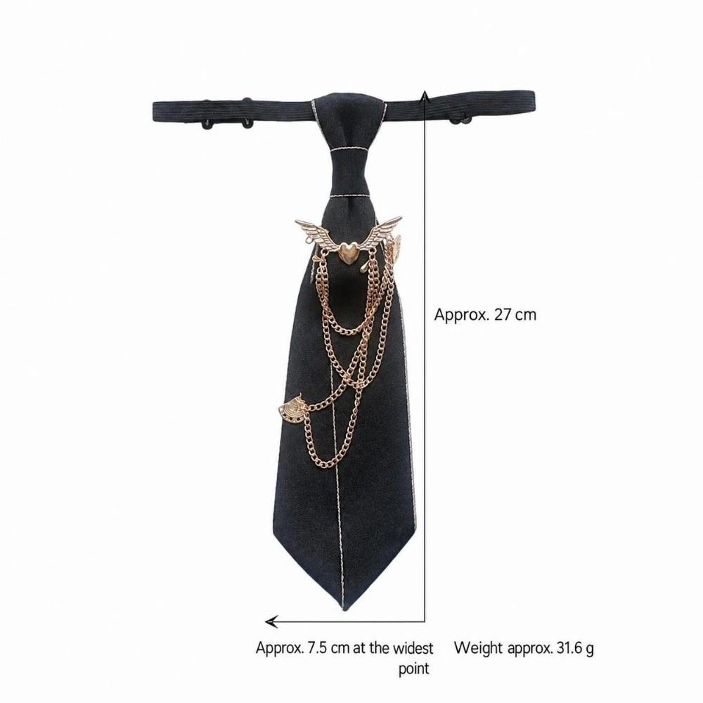 Polyester JK Collar Pin No Tie Needed Neck Ornament Fashion Chain Neck Accessory Shirt Match