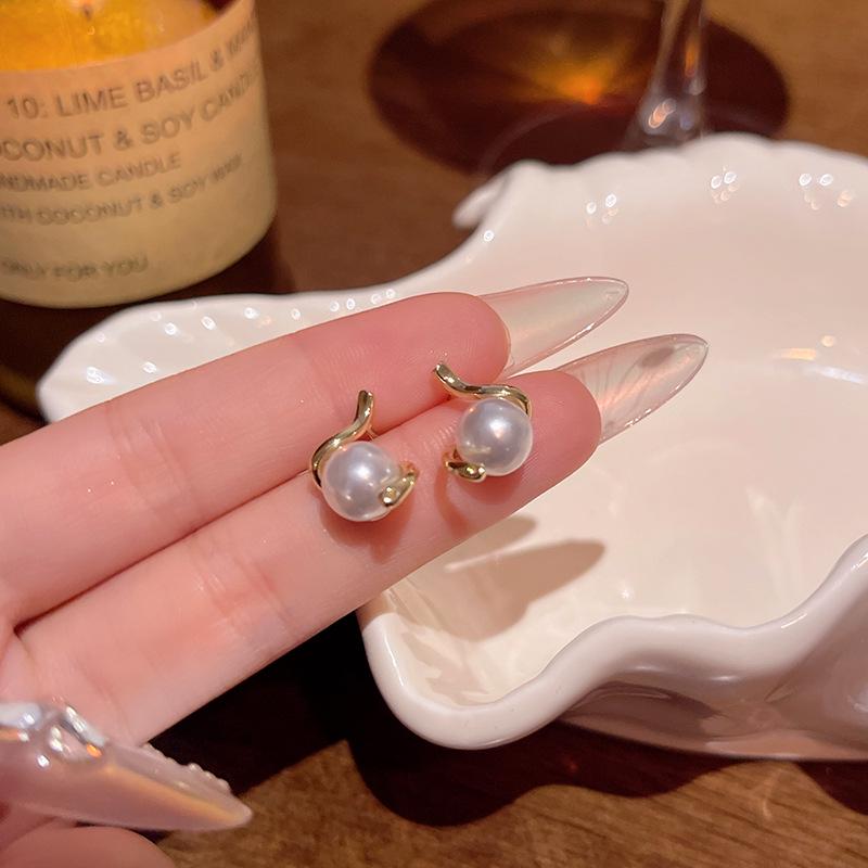 

Элегантные французские ретро геометрические серьги с жемчугом для женщин