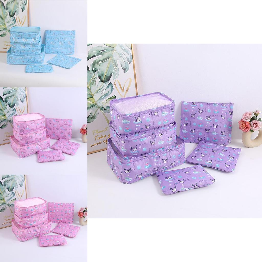 Hello Kitty Kuromi Reise-Aufbewahrungsset Mit Wasserdichtem Oxford-Gewebe Zur Kleiderorganisation