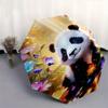 Panda, Flowers Theme 8 Bone Hand Automatic Folding Umbrella, Compact and Portable Design, A Perfect Gift for Birthday, Christmas or Business