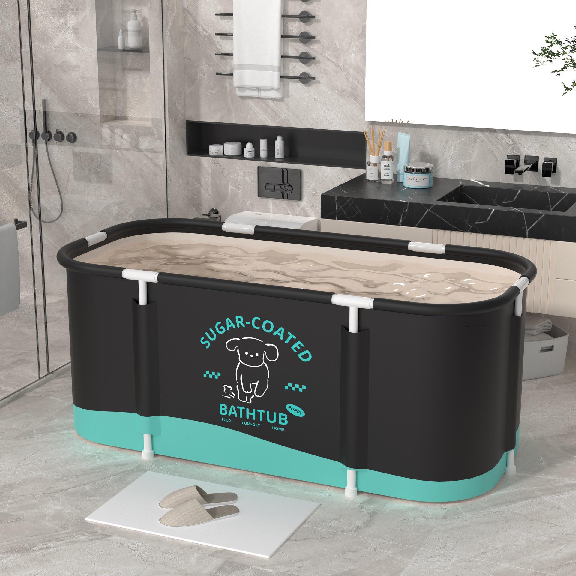 

Adult Full-Body Folding Bubble Bath Tub with Constant Temperature Standard: Tub + Drain Pipe + Water Cushion