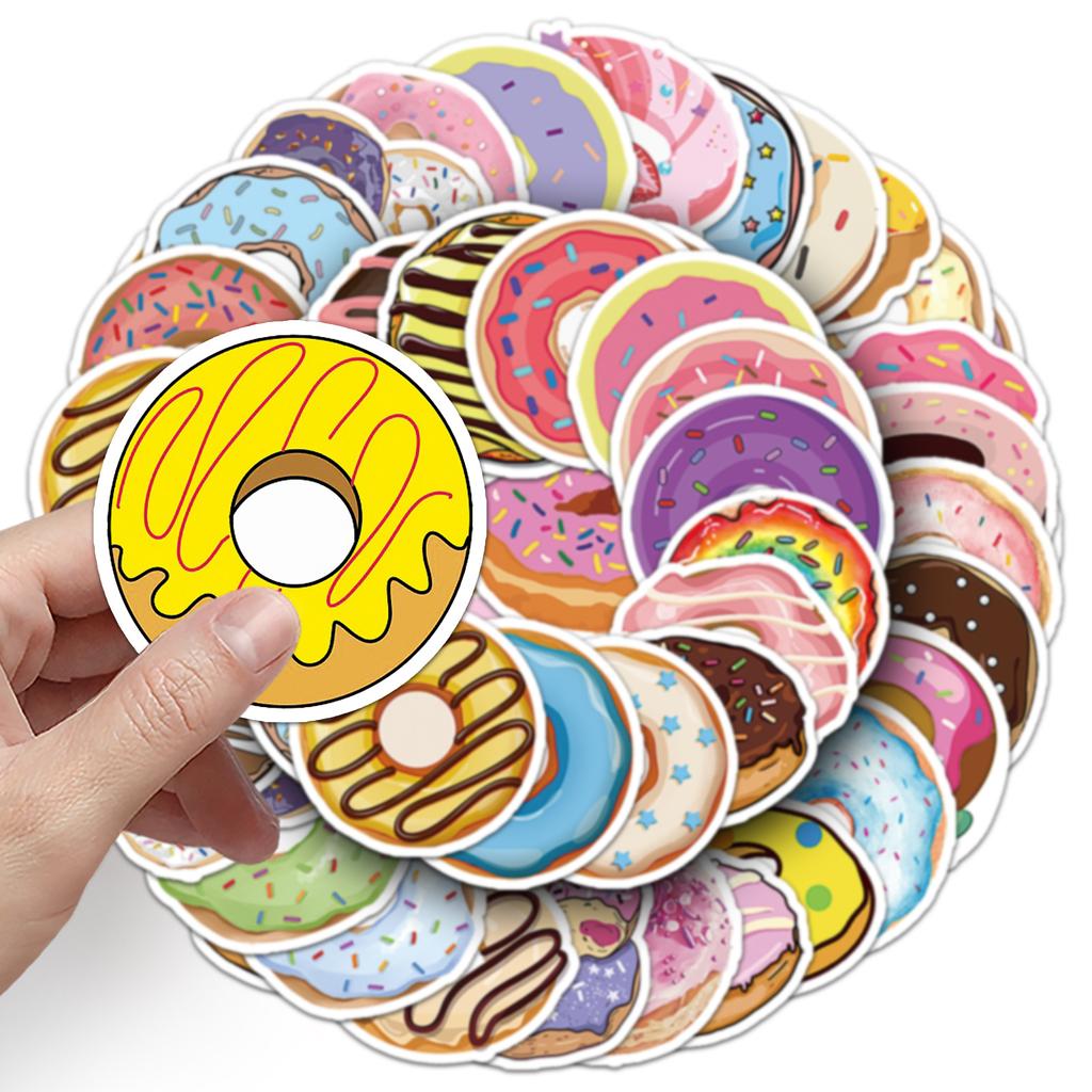 50 Donuts Graffiti Personality Small Fresh Guka DIY Skateboard Water Cup Luggage Sticker Waterproof