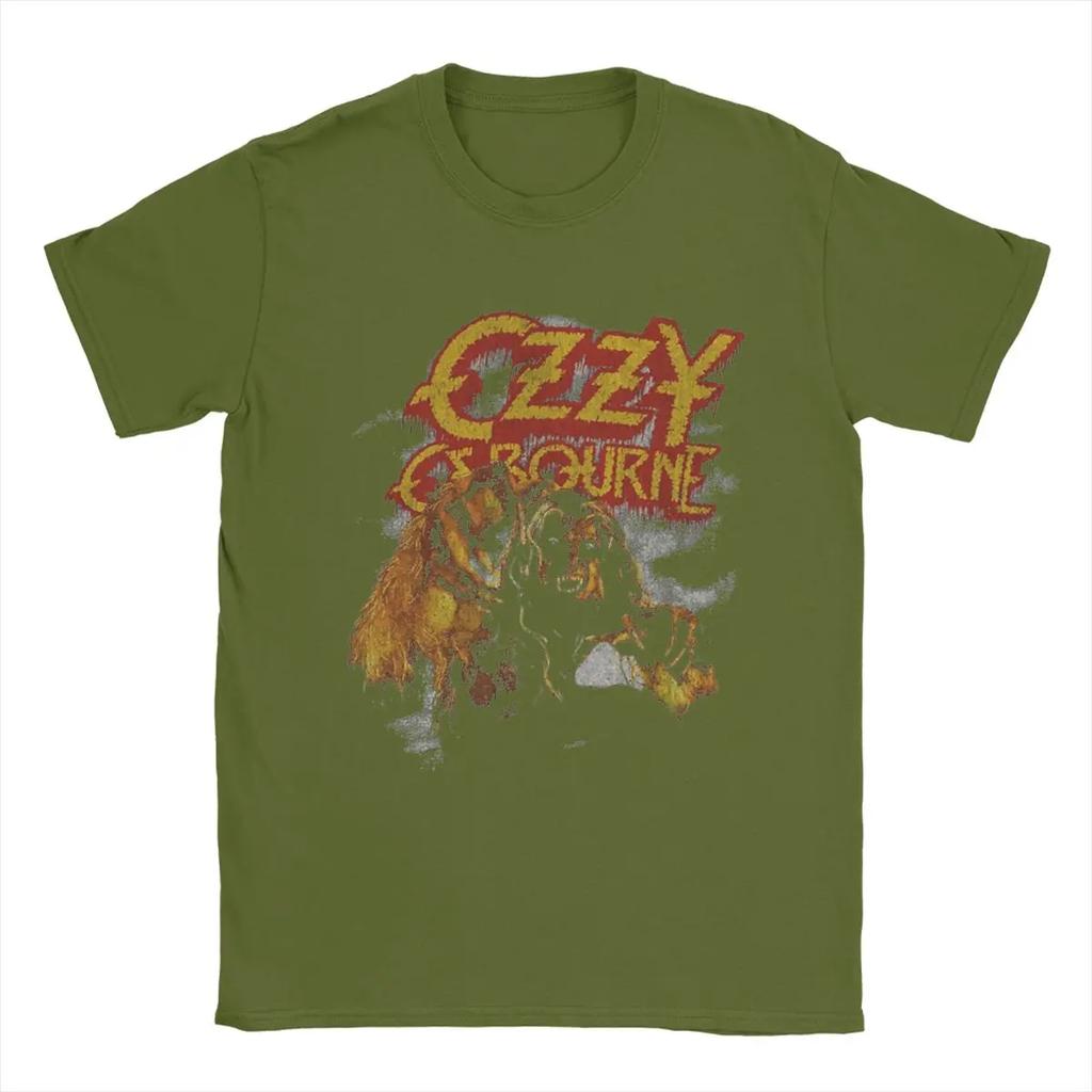 Ozzy Osbourne T-skjorte Menn Casual 100% Bomull T-skjorte O-hals Kort Erm T-skjorte Gaveidé Topper