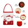 Christmas Candy Bags with Santa Claus Design, Imitation Linen Gift Bags for Holiday Decor