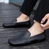 Mocassini Traspiranti in Vera Pelle Scarpe Casual in Pelle da Uomo Slip-On Formali Italiane da Guida Piatte Scarpa Uomo