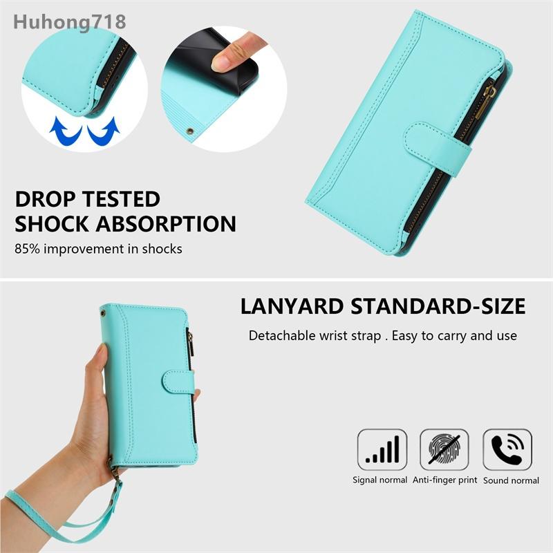 Zipper Leather Case For Honor Play 6C 6T 7T 8T 9T 50 Plus Magic 5 6 7 Pro Lite 5G Wallet Cover Casing