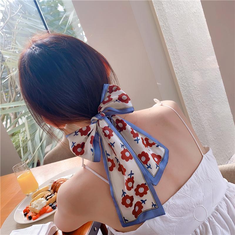 

Роскошный шелковый узкий шарф для офиса, женская мода, лента с принтом лошади, повязка на голову, маленькие шарфы для волос, женский платок, женская бандана, шаль