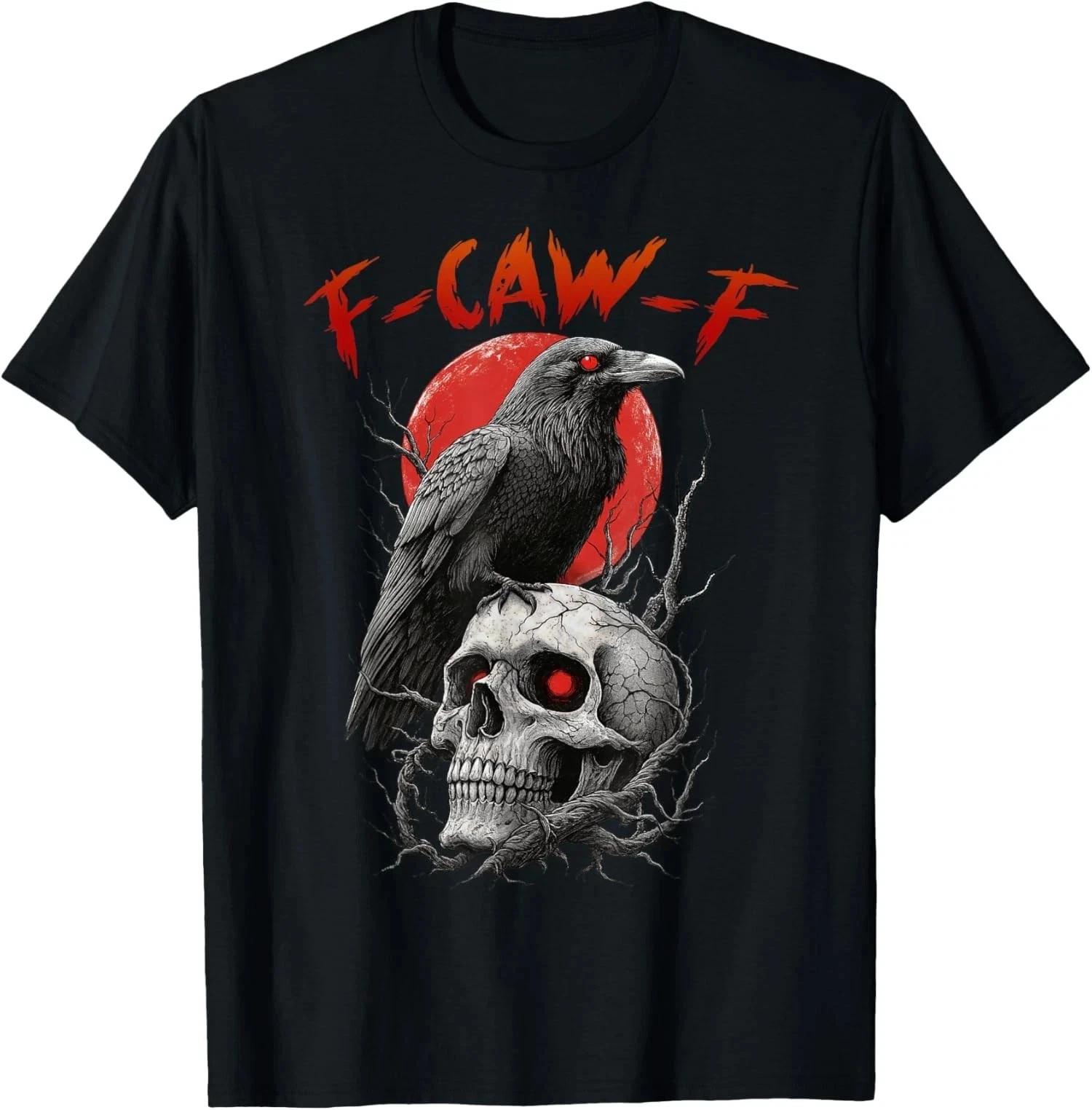 F-Caw-F Черный Ворон Забавная Птица Хэллоуинская Футболка XXXL