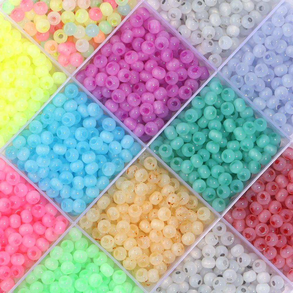 40g/lot 4mm Cat Eye Seed Beads Color Round Glass Rice Beads for DIY Bracelet Necklace Earring Jewelry Handmade Beaded Findings