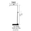 Adjustable Reptile Basking Floor Lamp with Retractable Stand for Lizards, Geckos, Parrots, Birds, and Plants