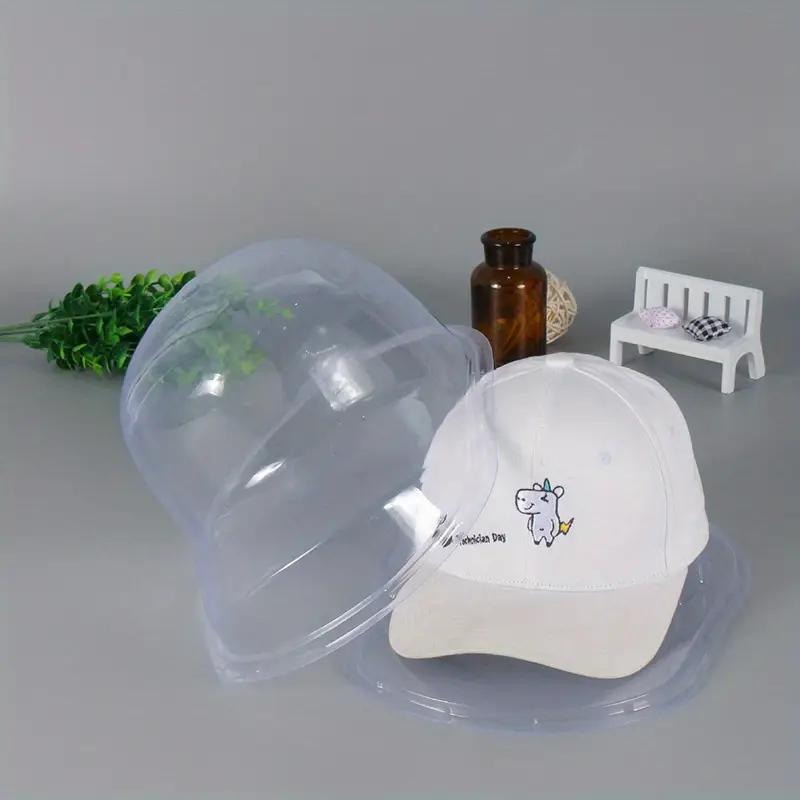 6pcs Transparent Hats Storage Box Display Stands Organizer Dustproof Baseball Cap and Bucket Hat Collection Boxes Wall Display