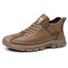 Martin boots men's spring short boots cowhide tooling boots men's casual outdoor hiking shoes non-slip and wear-resistant high-top men's shoes