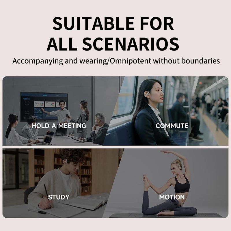 Ai Translator Earbud Earphones Wireless Bluetooth Headset Business Office Travel Real Time Translation Noise Reduction Headset