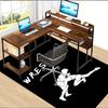 Wrestling Polyester Carpet, Soft Indoor Mat for Office Chair, Living Room, Computer Desk - Decorative Home Office Rug Design