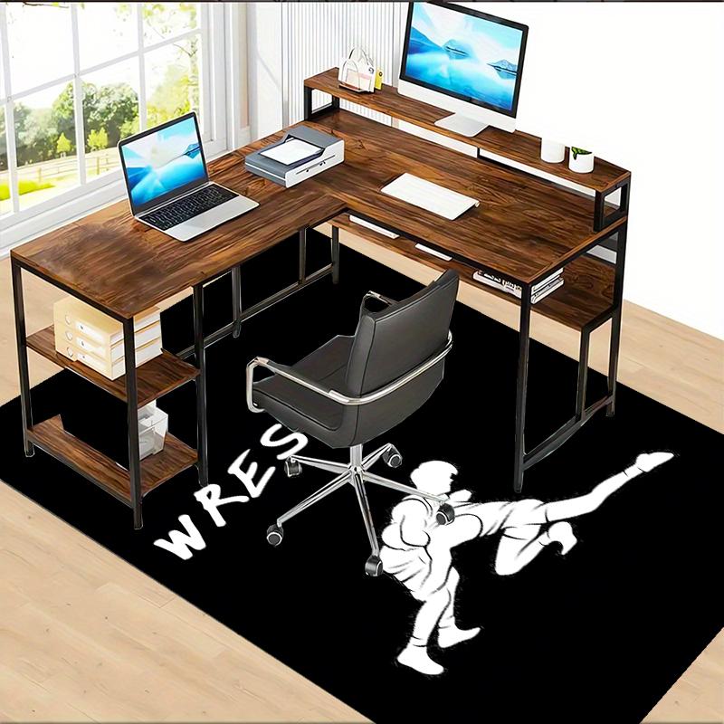 Wrestling Polyester Carpet, Soft Indoor Mat for Office Chair, Living Room, Computer Desk - Decorative Home Office Rug Design
