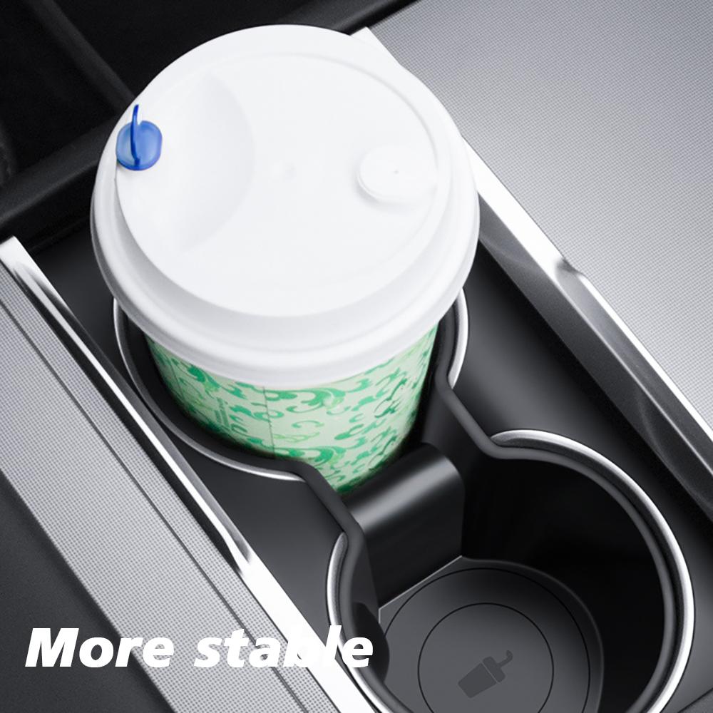 TESY Silicone Watercup Holder for Tesla New Model YL Y Launch Juniper Model 3 Highland Black and White Colour