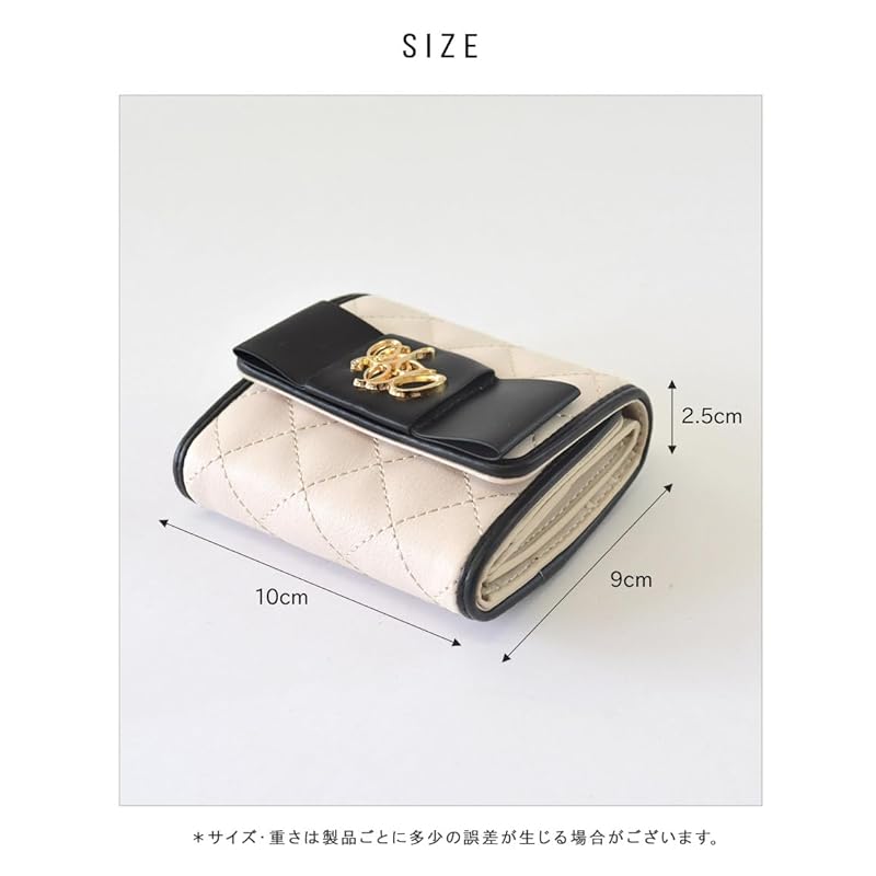 [SecretDoor] black trifold wallet ladies trifold wallet compact wallet mini wallet woman mini brand cute compact folding wallet easy to use large