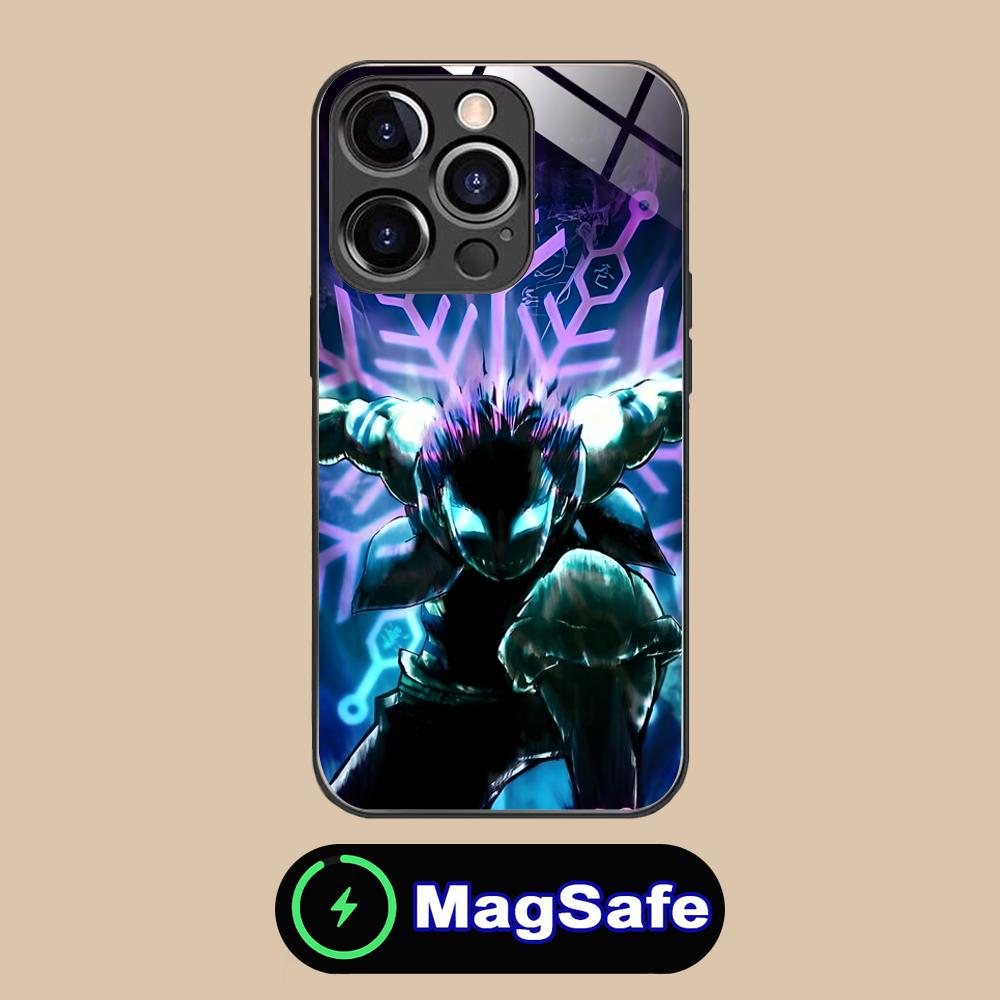 Demon Slayer Akaza Phone Case for iPhone 16 15 14 13 12 11 Pro Max Plus Mini MagSafe Glass Colour Printing Cover Smartphone