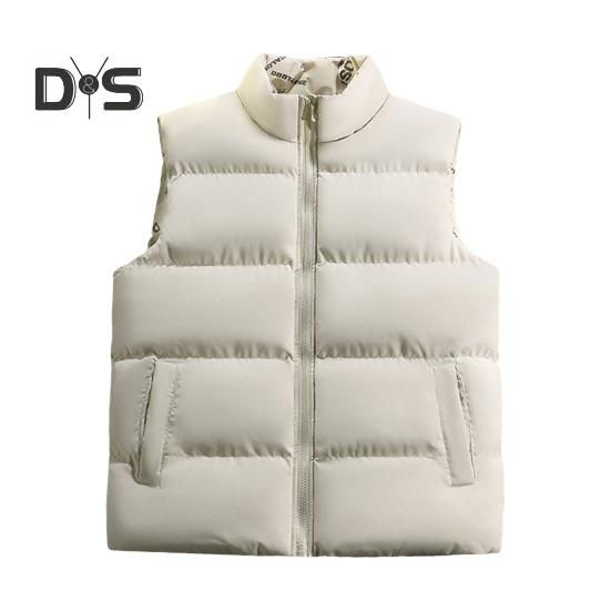 

Мужской жилет, пальто, застежка-молния, воротник-стойка, без рукавов, двусторонний жилет с карманами, однотонный стеганый жилет с завязками на подоле M хаки