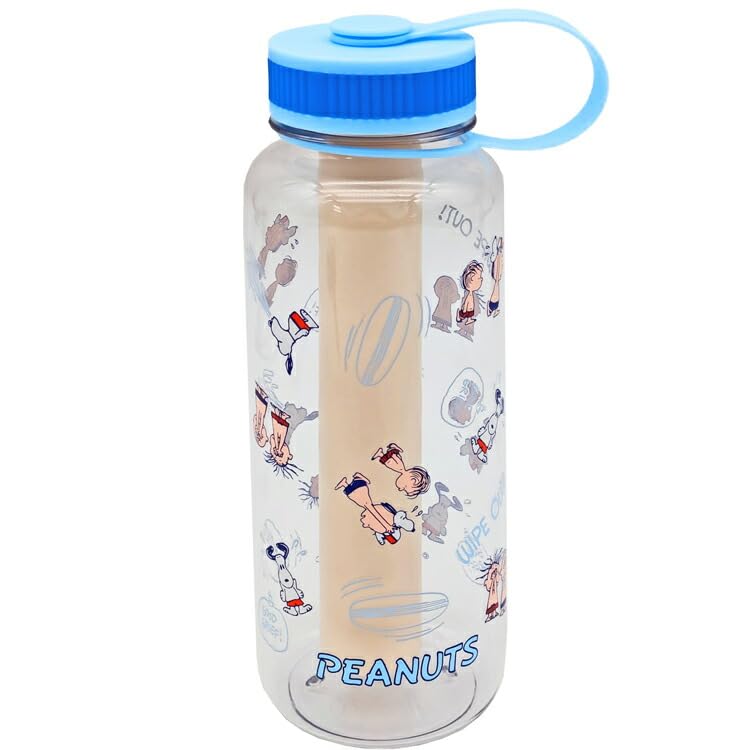 Onishi Ken PEANUTS Drink Bottle CLEAR WITH Ice Tube PL-2200