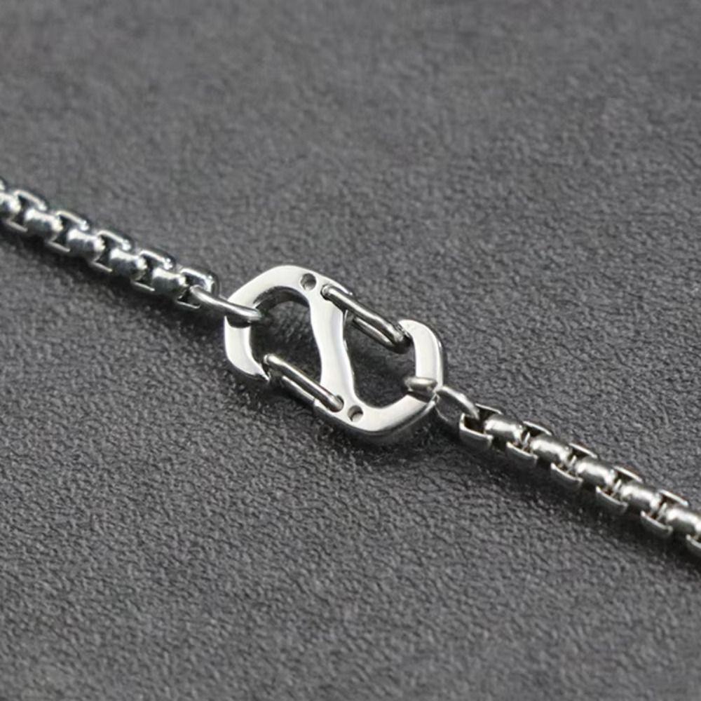 Jewelry Accessories 10PCS Stainless Steel Backpack Buckle S Type Handmade Carabiner with Lock Silver Necklace Clasps