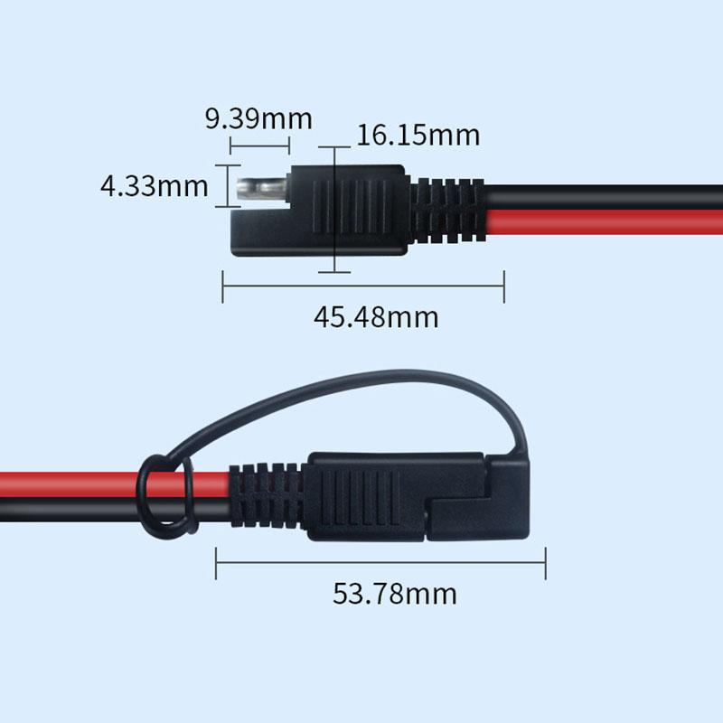 Dc Sae Connector Cable To Solar Panel Power Adapter Wire Extension Cord Plug Sae 2 Pin Battery 12Awg Copper 12V 48V