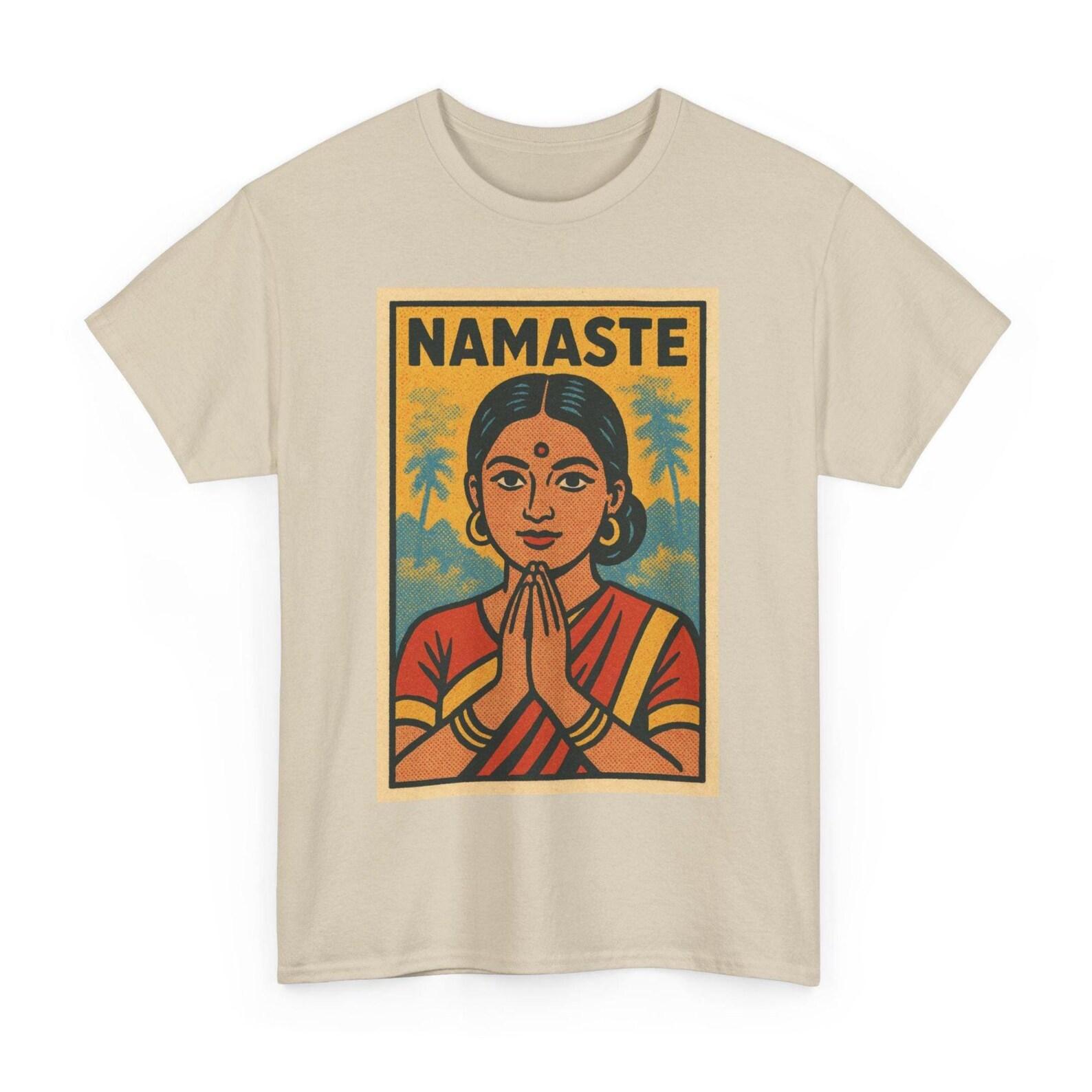 Namaste T-Shirt: Retro Comic Yoga Life Tee S
