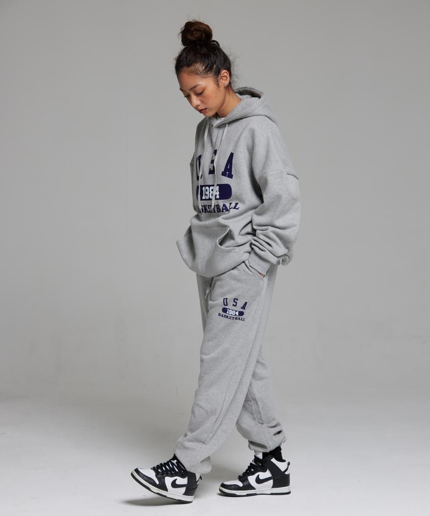 CREAM SODA LAB Usa Logo Training Jogger Pants Grey
